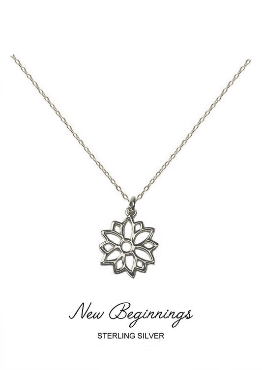 Wonder Pendant - Silver Poinsettia