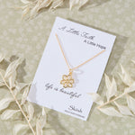 Carnation January Flower Pendant Necklace in 14K gold over sterling silver by Skōsh Jewelry