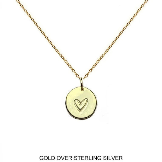 “You Make My Heart Happy” Necklace in Gold Over Sterling Silver
