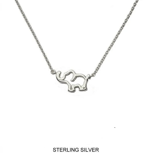 Elephant Necklace in Sterling Silver