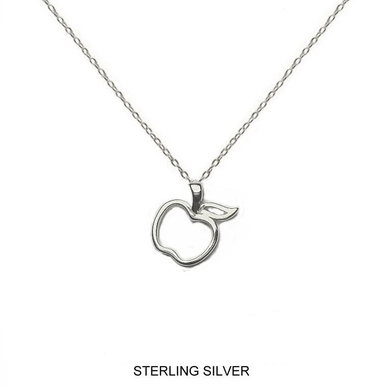 Apple Necklace in Sterling Silver