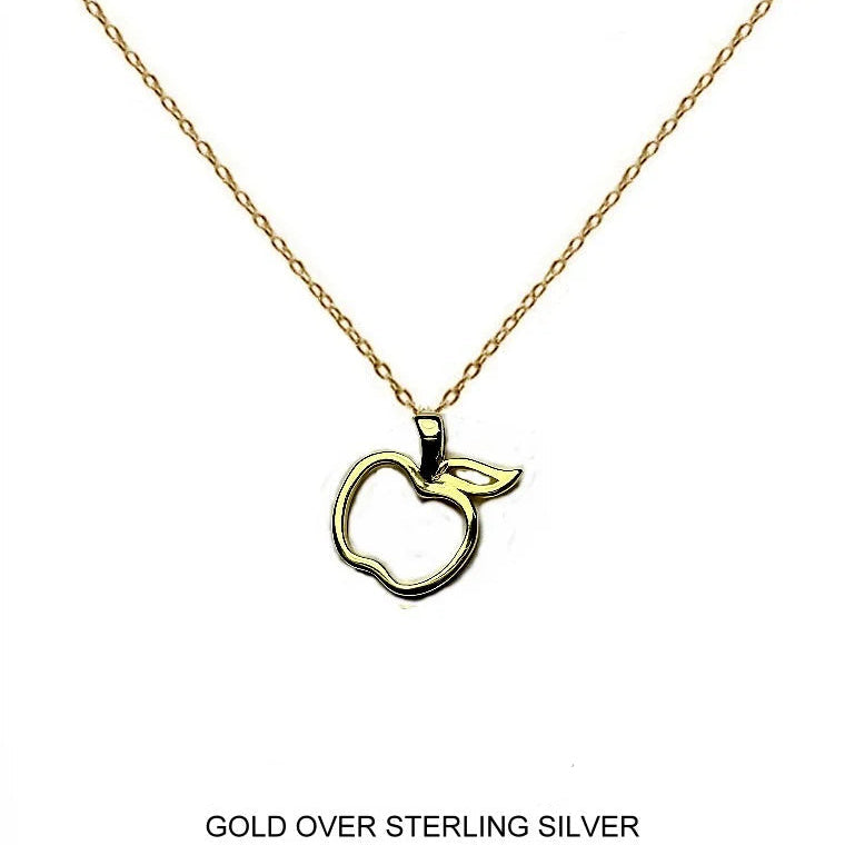 Apple Necklace in Gold Over Sterling Silver
