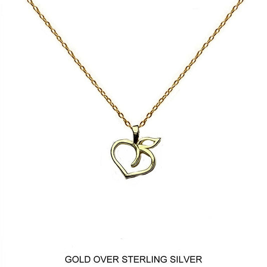 Peach Necklace in Gold Over Sterling Silver