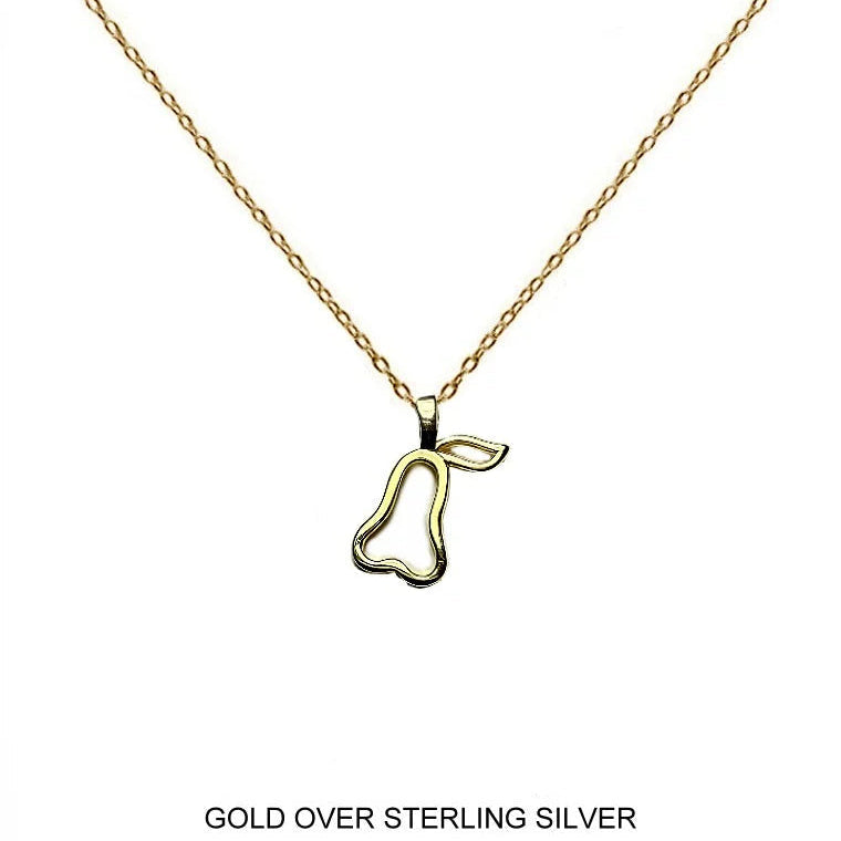 Pear Cut out Pendant in Gold Over Sterling Silver
