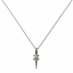 A See You Later Alligator Pendant Necklace by Skōsh Jewelry, featuring a slim alligator pendant hanging vertically on a fine sterling silver chain, displayed against a white background.