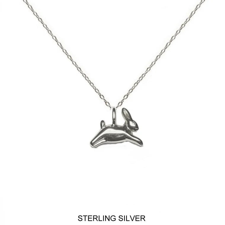 “New Beginnings” Rabbit Necklace – Sterling Silver