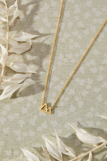 Mountains and Valleys Necklace - Gold