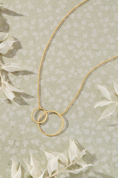 Always Connected - Mother & Daughter Necklace, Gold