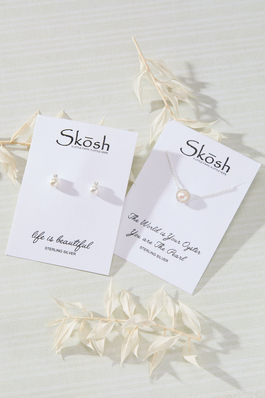 Halo Pearl Necklace - Silver